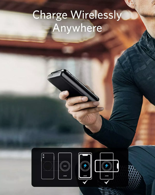 شاحن متنقل لاسلكي PowerCore III بسعة 10000 مللي أمبير من Anker | أسود شاحن متنقل لاسلكي PowerCore III بسعة 10000 مللي أمبير من Anker | أسود